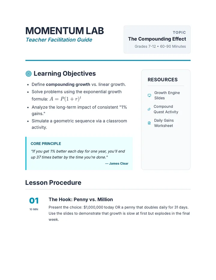 Momentum Lab Teacher Guide