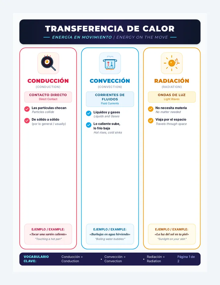 Transferencia de Calor Anchor Chart
