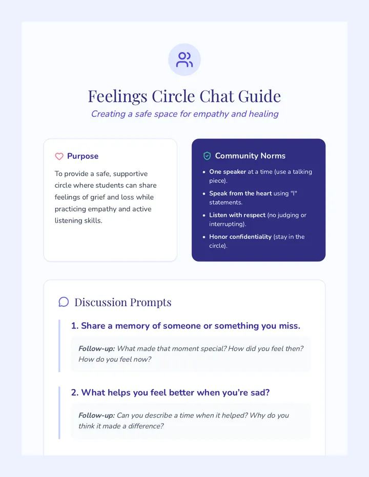 Feelings Circle Chat Guide