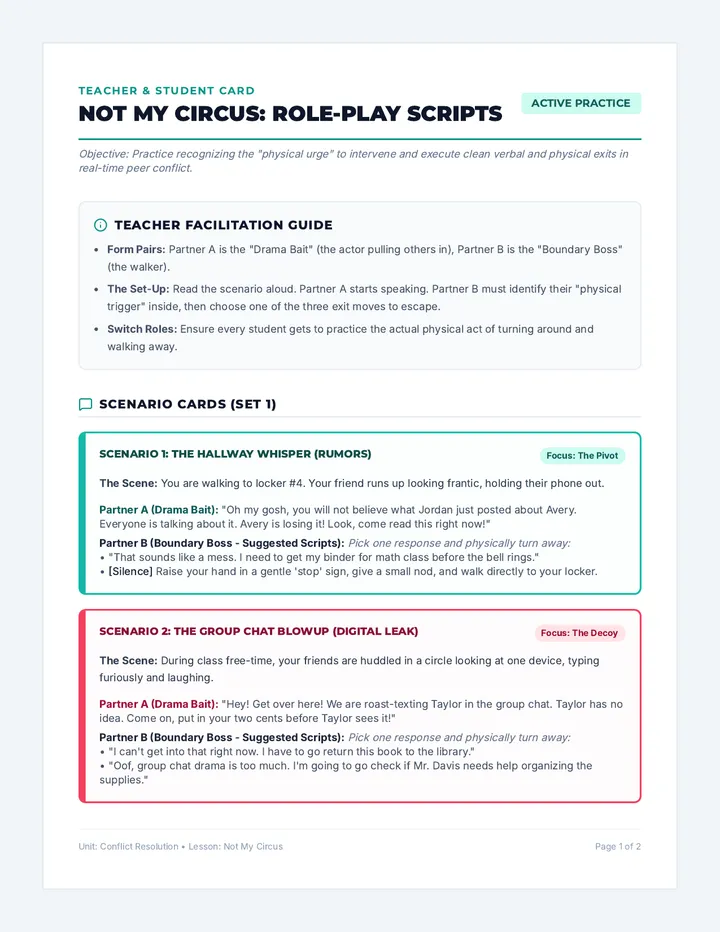 Drama Detox Scripts