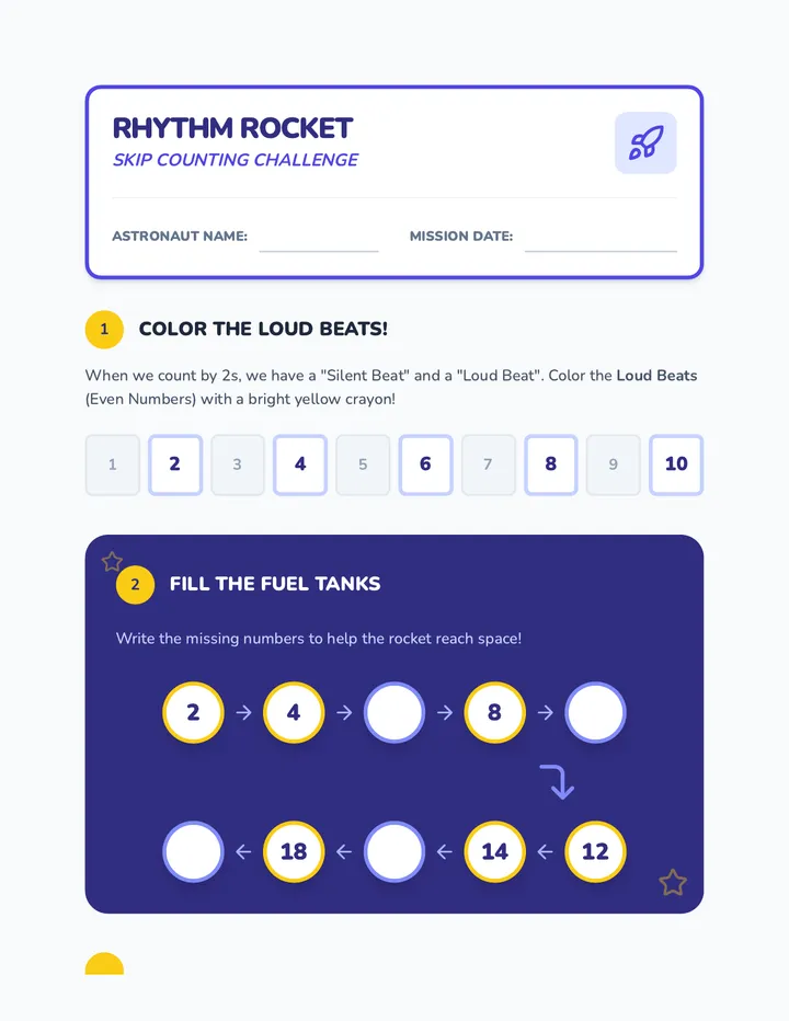 Rhythm Rocket Worksheet