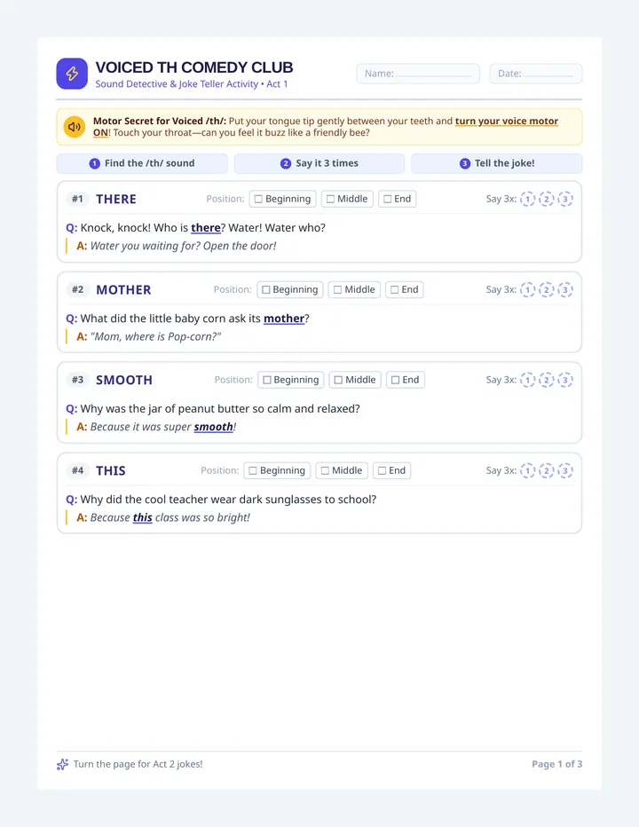 Voiced Buzz Comedy Activity