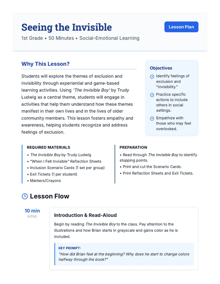 Seeing the Invisible Lesson Plan