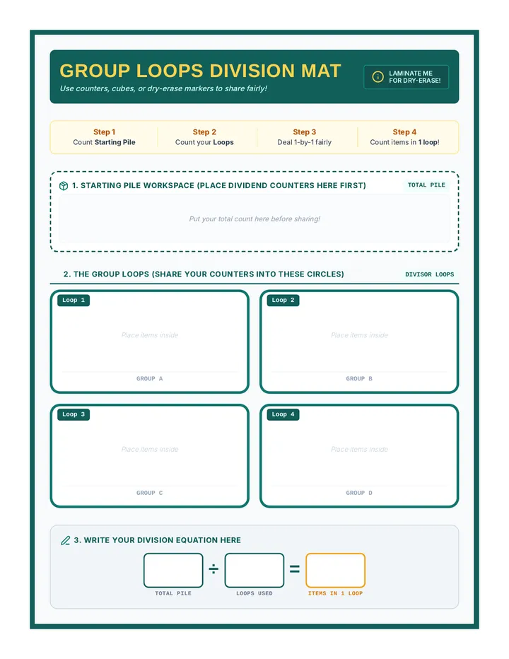 Group Loops Division Mat