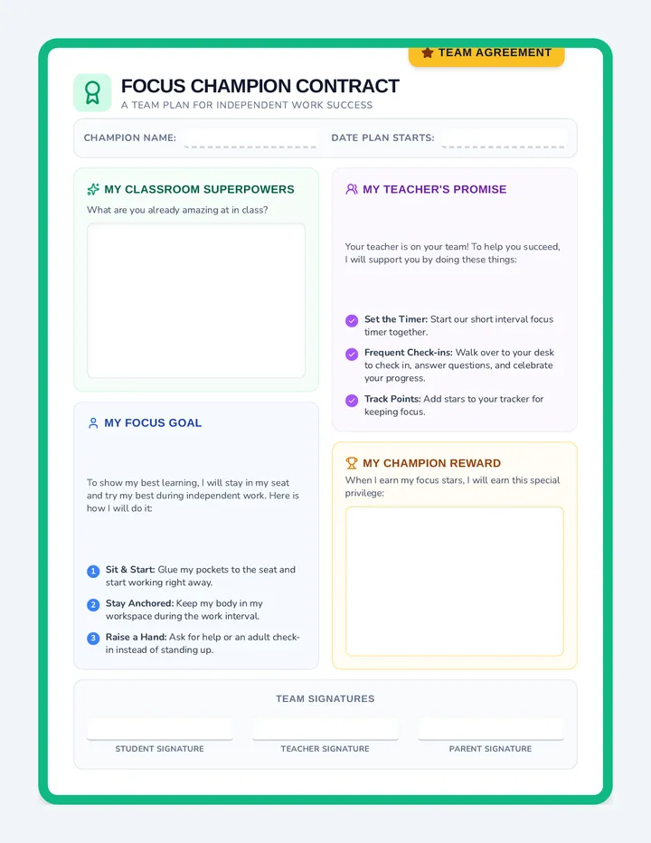 Focus Champion Contract