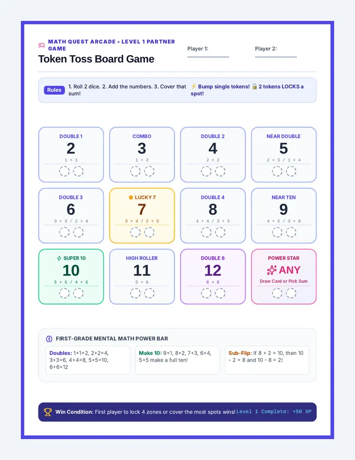 Token Toss Game