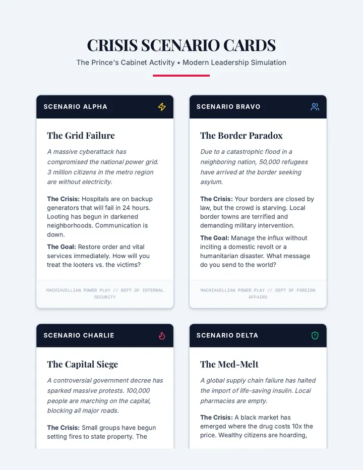 Crisis Scenario Cards