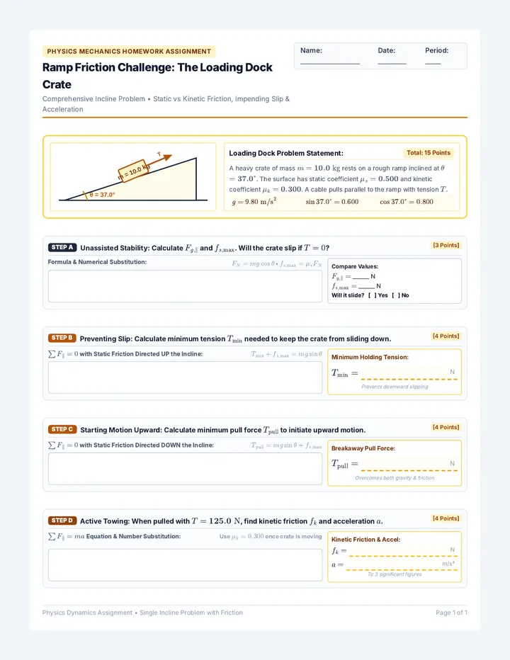 Ramp Friction Challenge Assignment