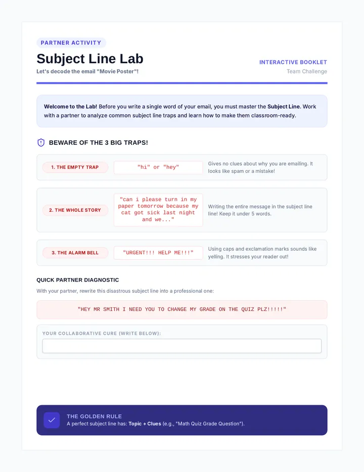 Email Etiquette Activity Guide