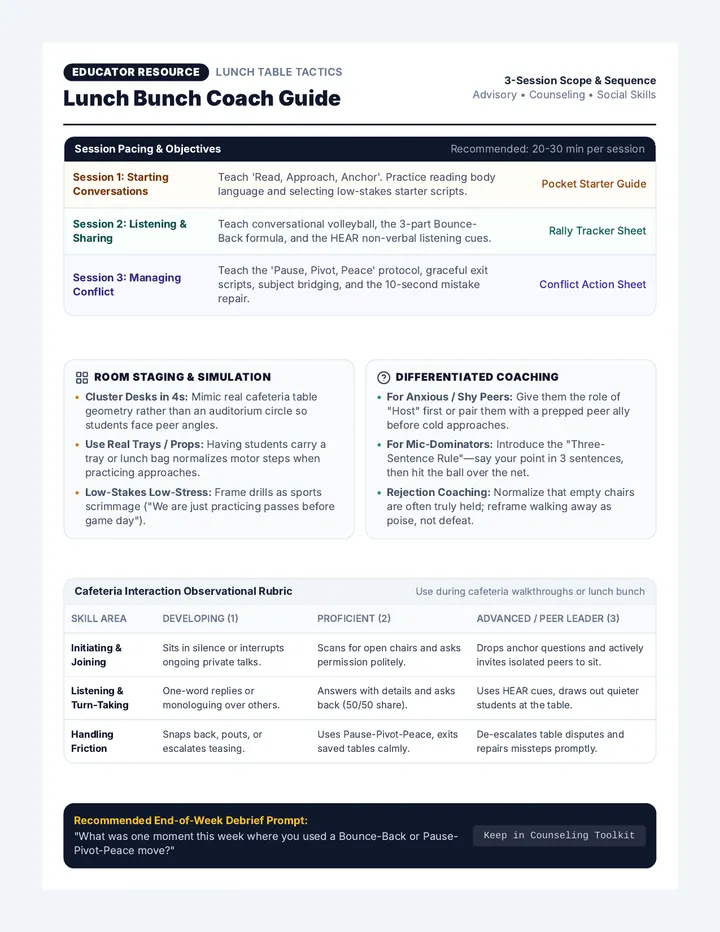 Lunch Bunch Coach Guide