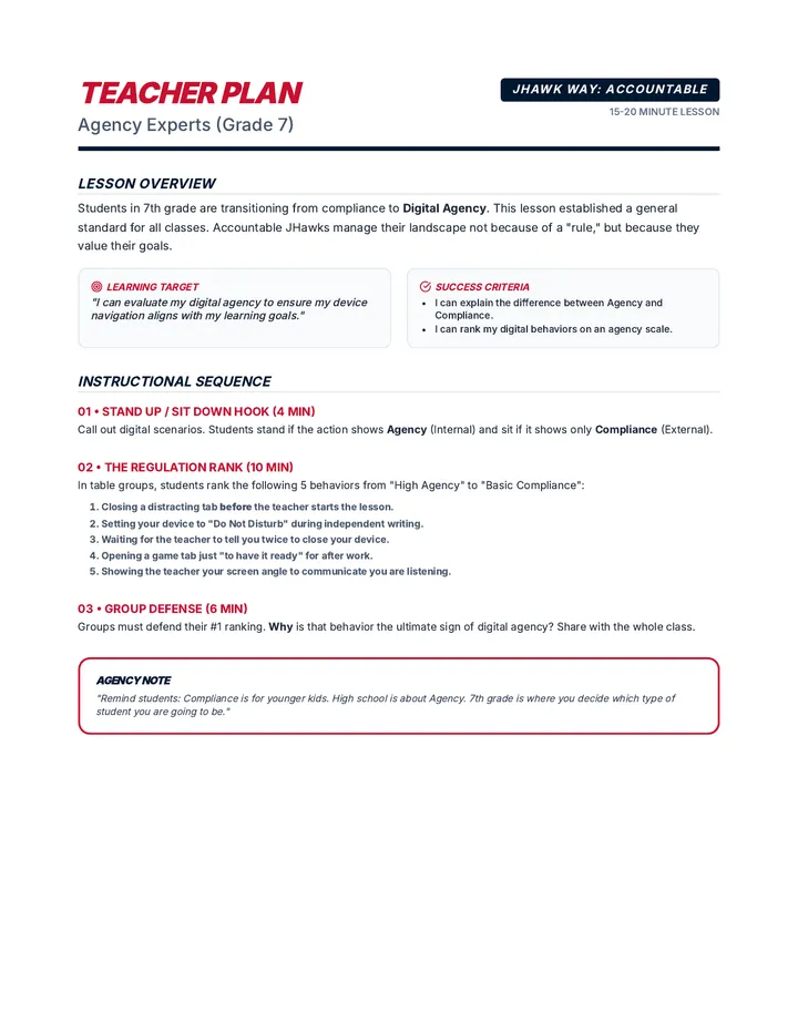 Agency Experts Teacher Plan 7