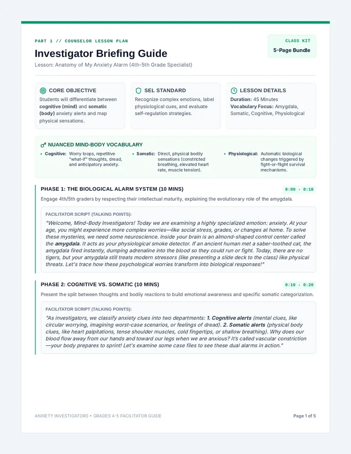 Investigator Briefing Guide page 1