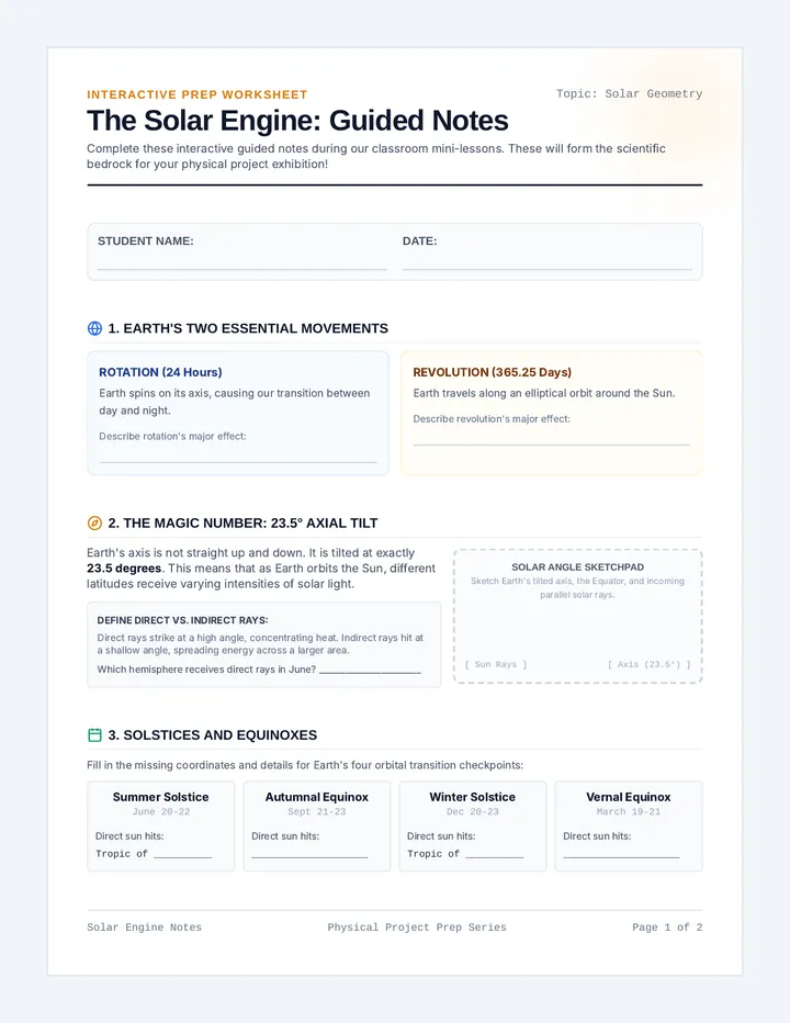 Solar Engine Guided Notes