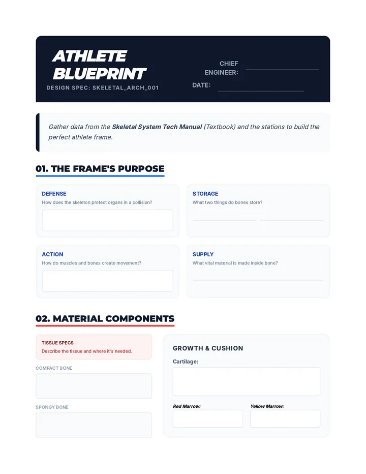 Athlete Blueprint Worksheet