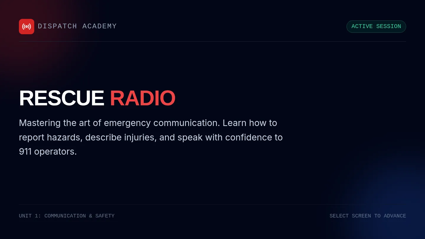 Rescue Radio Presentation Slides