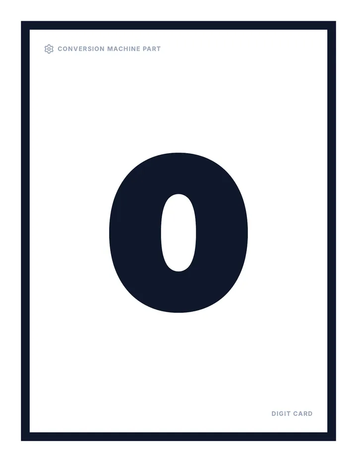 Conversion Machine Cards
