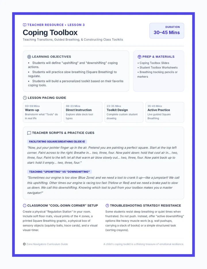 Coping Toolbox Teacher Guide
