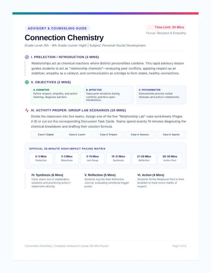 Connection Chemistry Lesson Guide