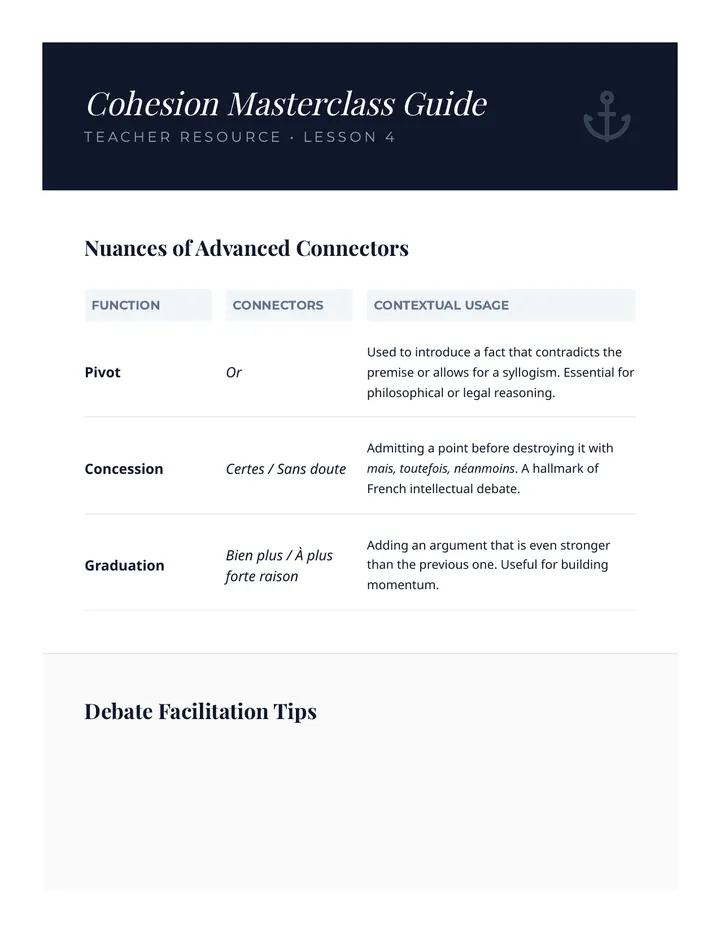Cohesion Masterclass Guide