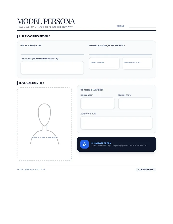 Model Persona Worksheet