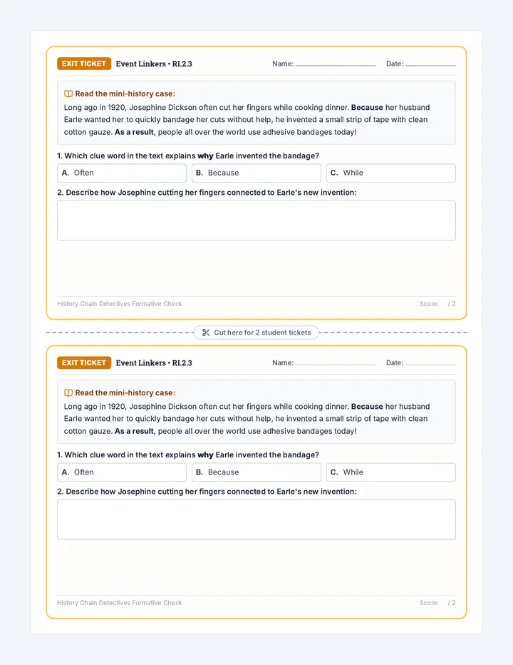 Event Linkers Exit Ticket