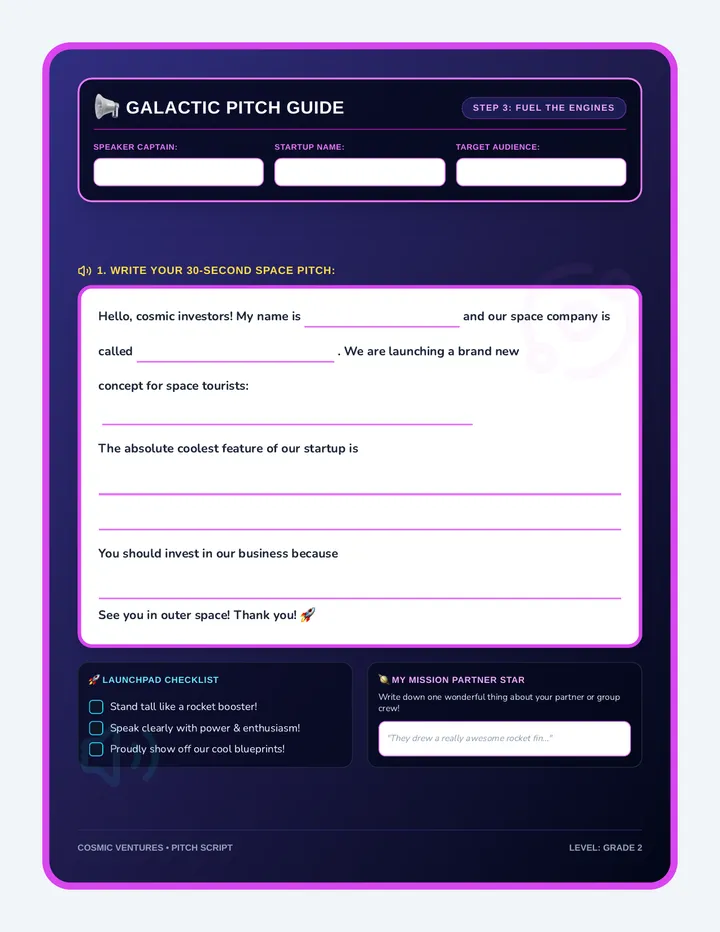 Galactic Pitch Worksheet