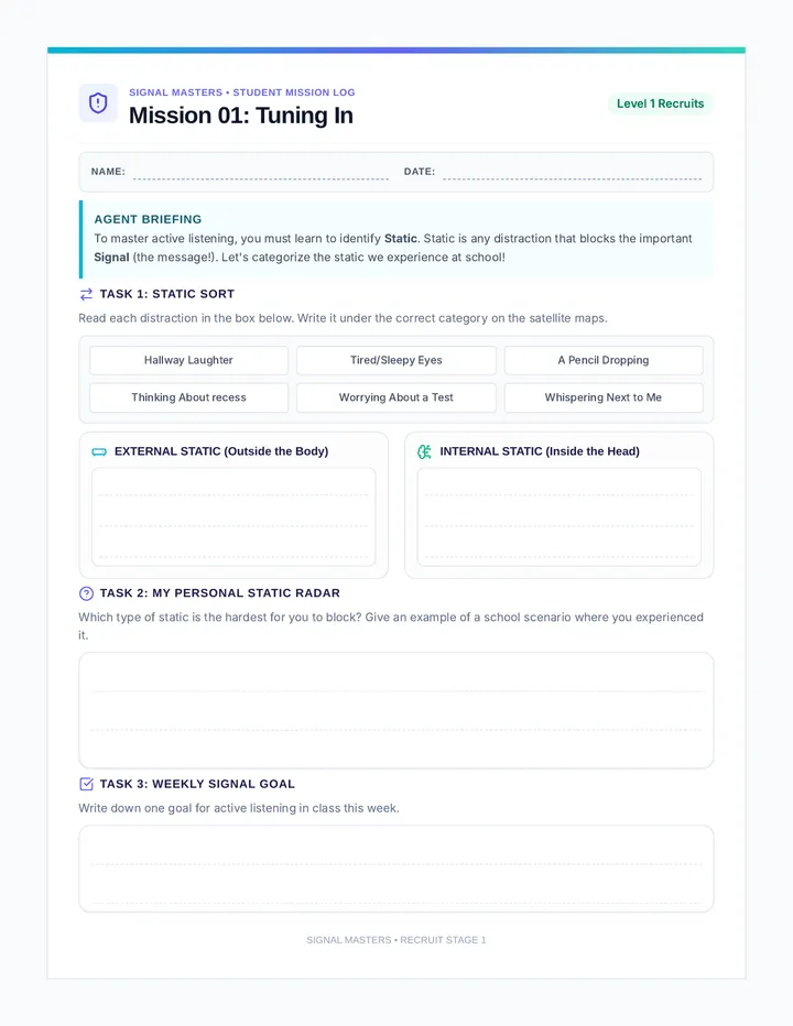 Tuning In Student Log
