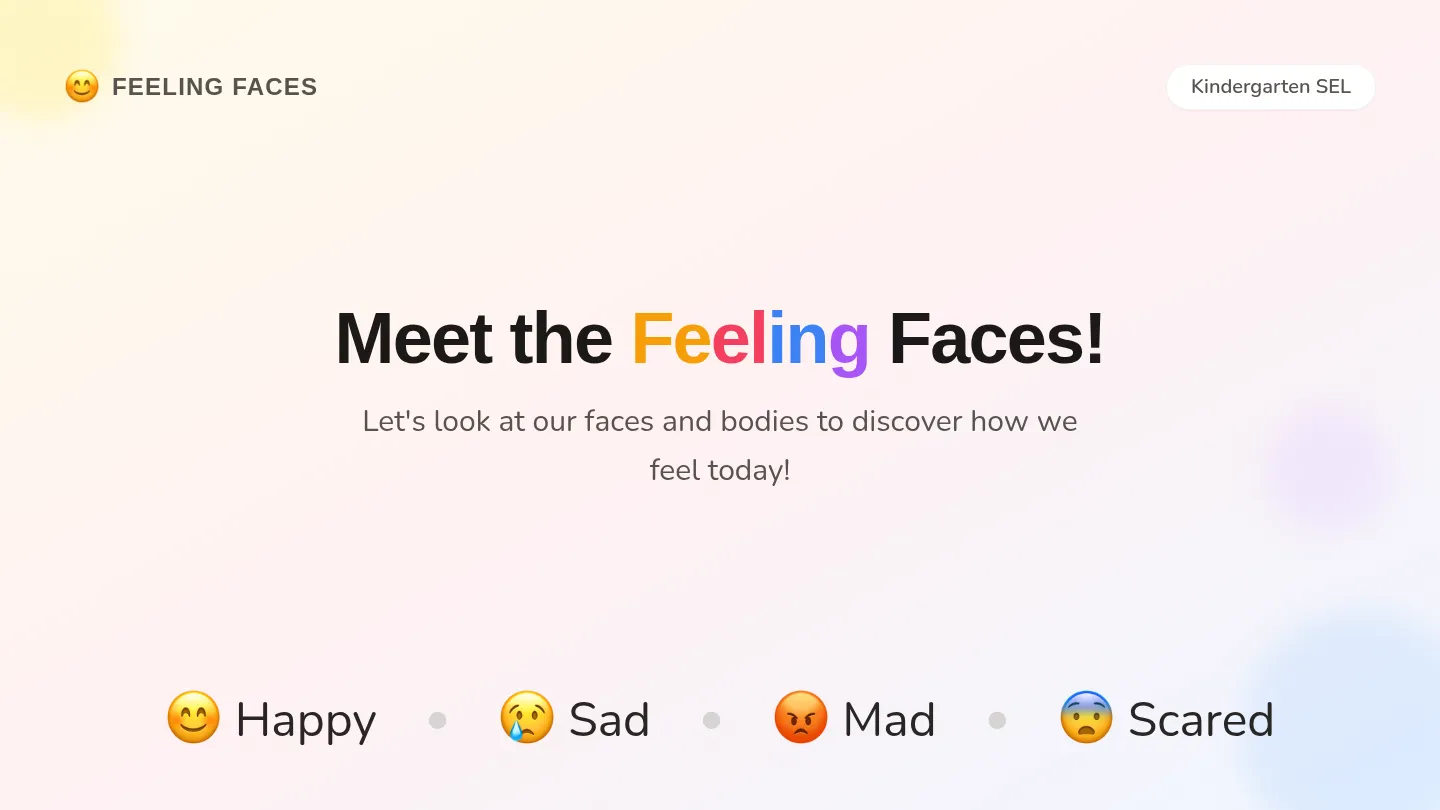Faces Feelings Slides