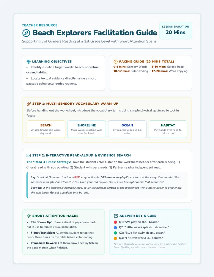 Beach Explorers Teacher Guide