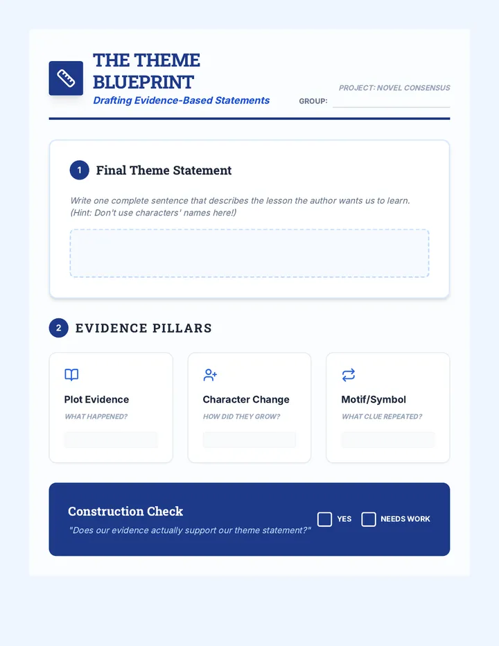 Theme Blueprint Worksheet