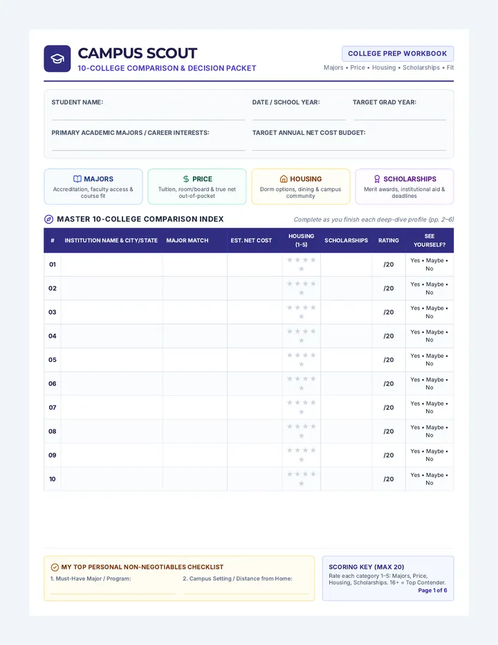 Campus Scout Comparison Packet