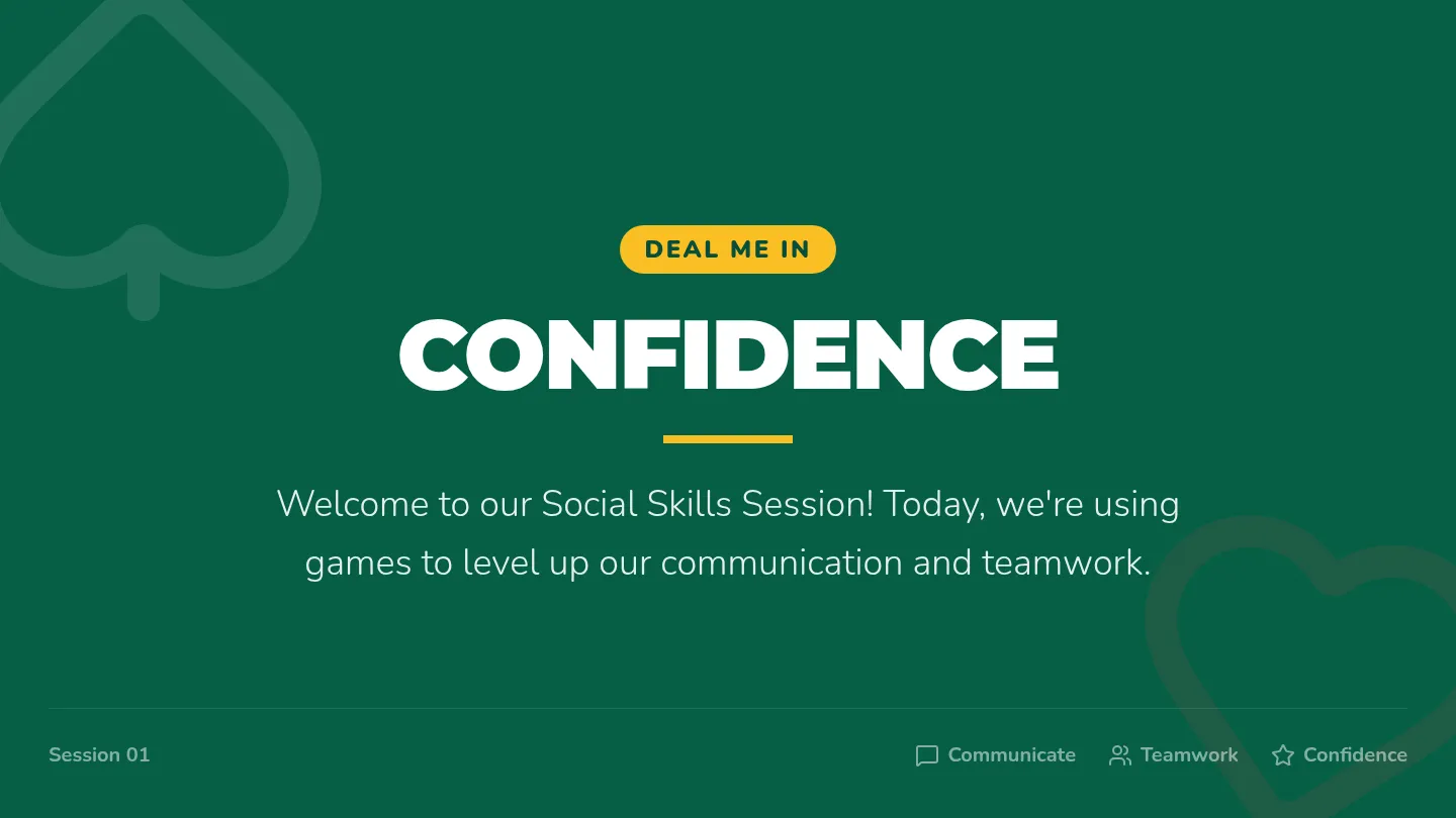 Confidence Hand Slide Deck