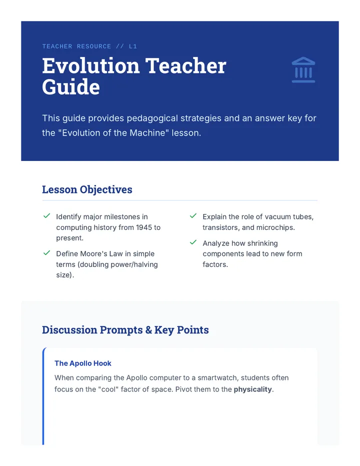 Evolution Teacher Guide