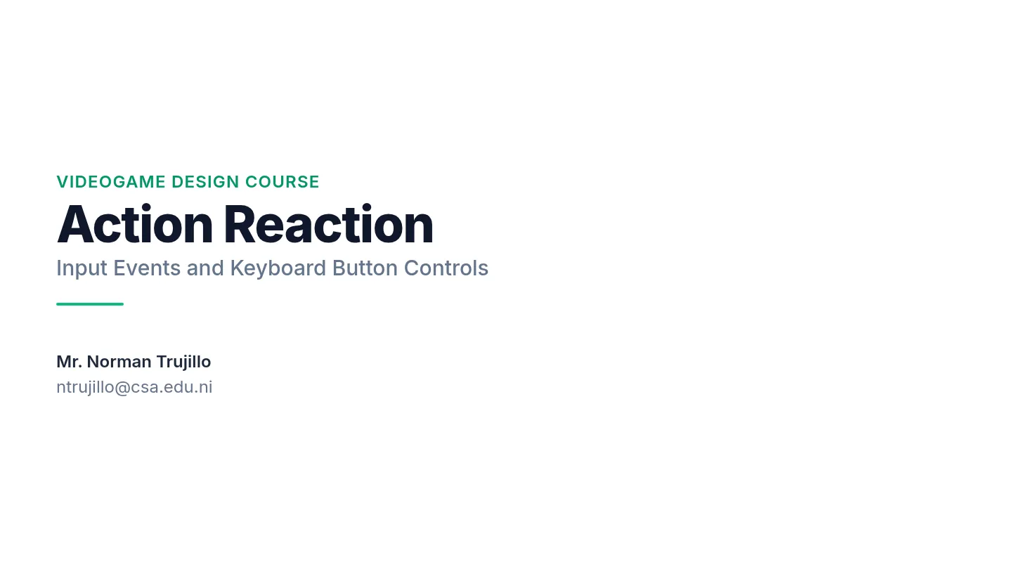 Action Reaction Slides
