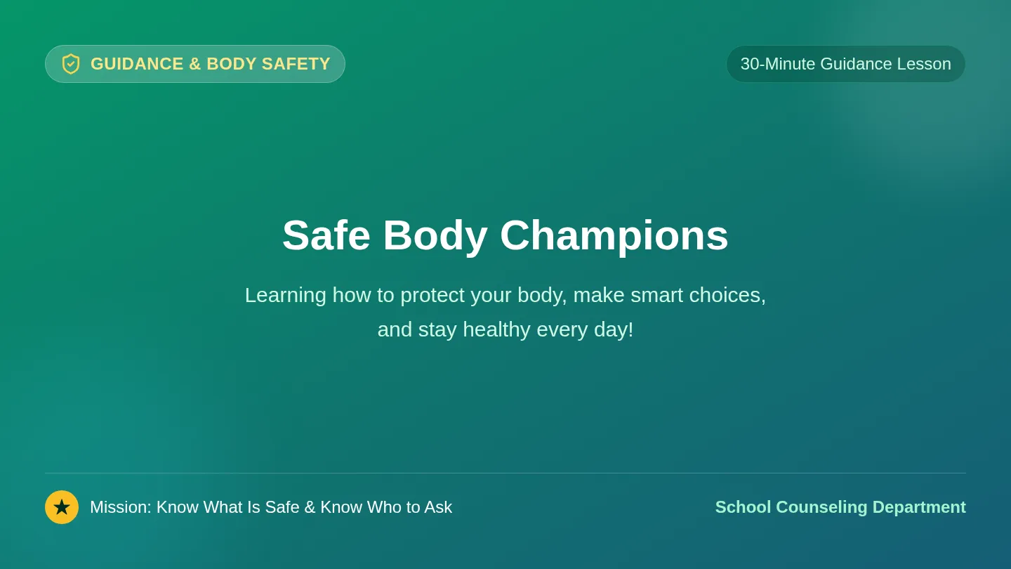 Safe Body Champions Slides