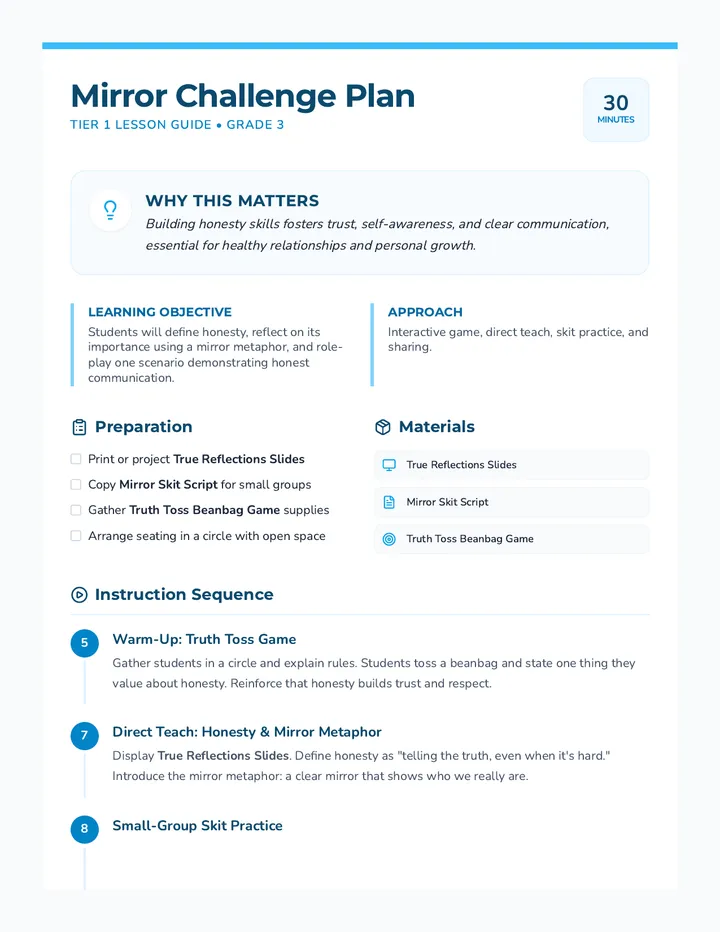 Mirror Challenge Plan