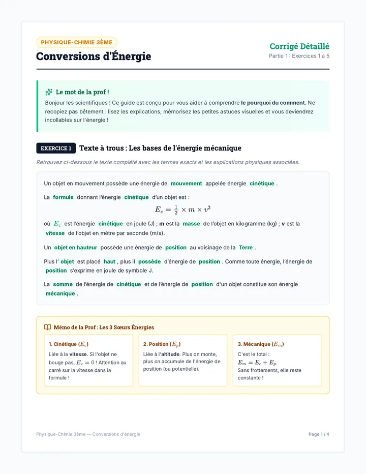 Guide de Correction Partie 1