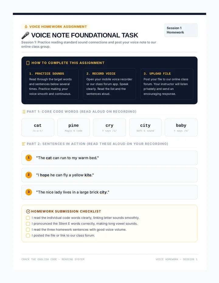 Foundational Keys Voice Homework