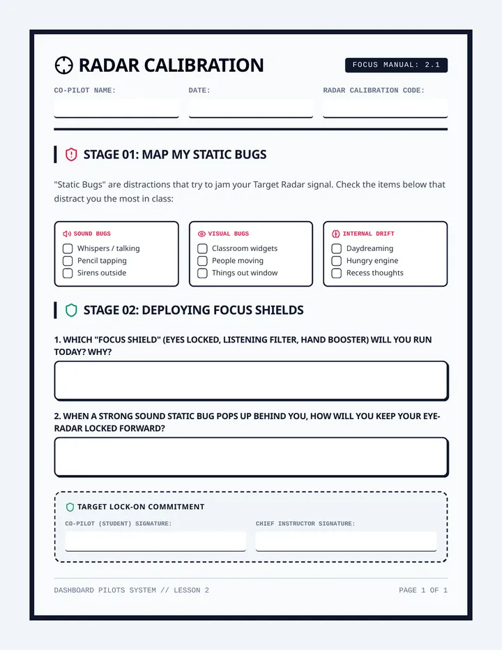 Radar Calibration Worksheet