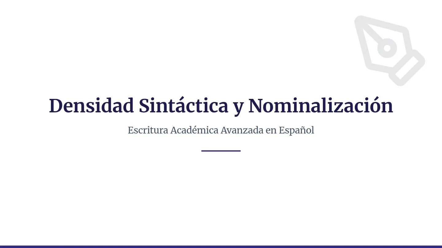 Densidad Sintáctica Slides