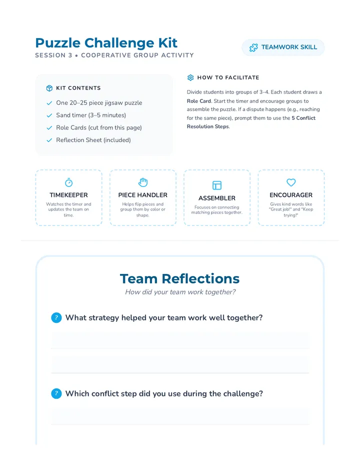 Puzzle Teamwork Guide