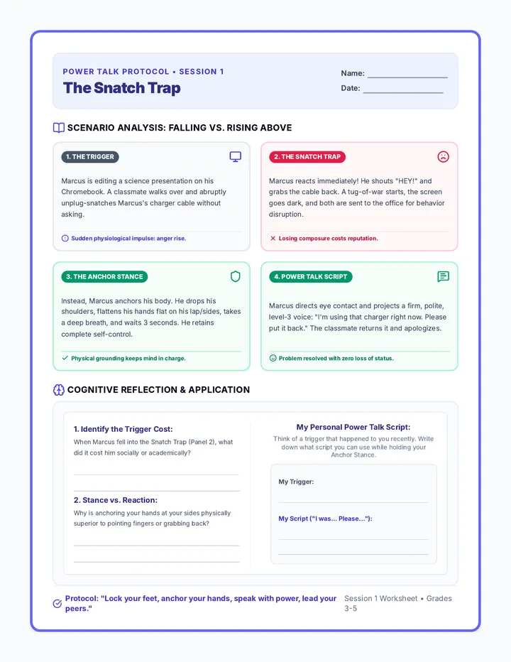 Snatch Trap Story Worksheet