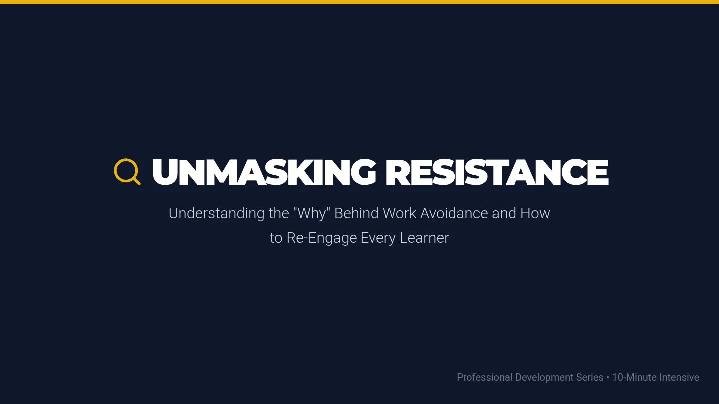 Unmasking Resistance Slides