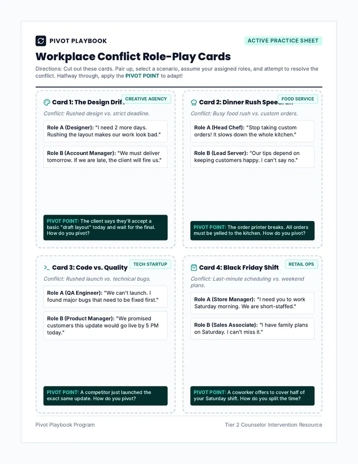 Conflict Cards Activity