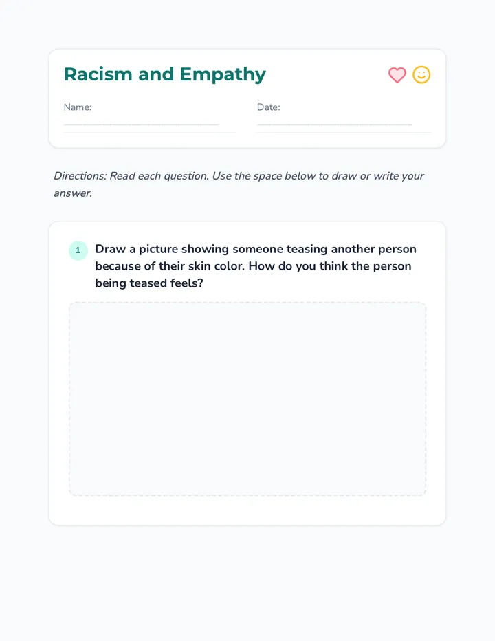 Beyond Skin Color Worksheet