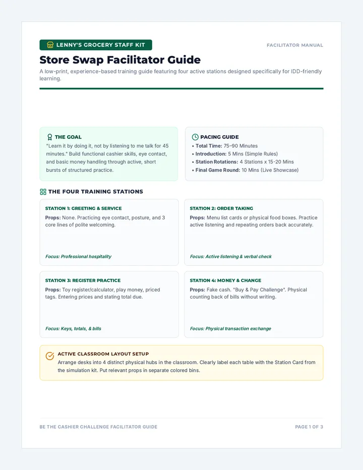 Store Swap Facilitator Guide