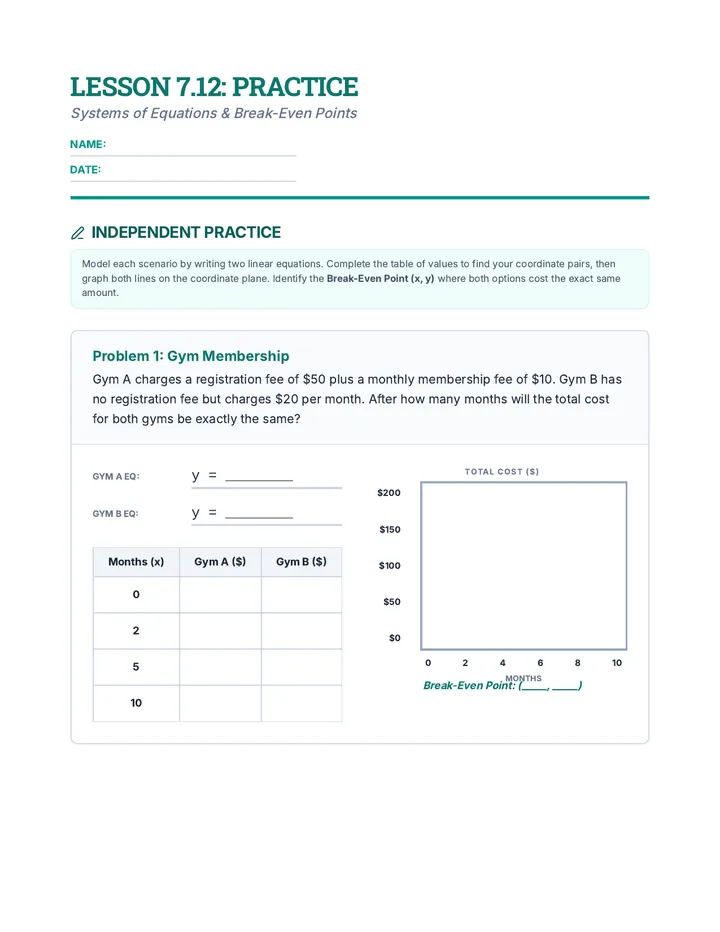 Lesson 7.12 Practice Worksheet