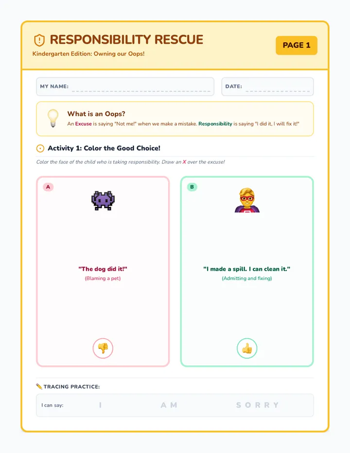 Responsibility Rescue Packet