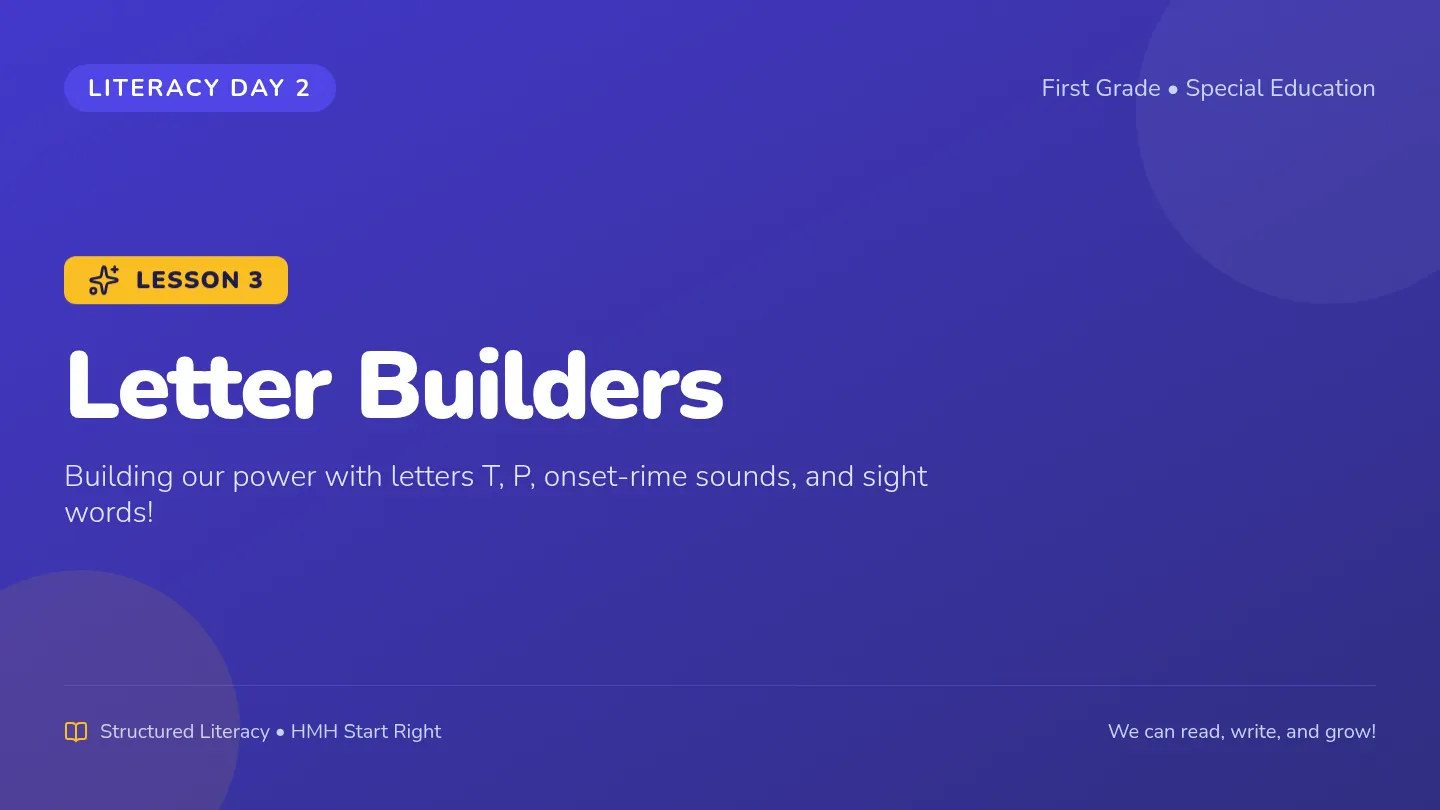 Letter Builders Slides