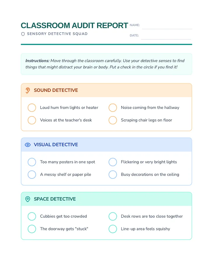 Classroom Audit Checklist